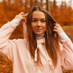 Basic mikina s kapucí – světlá růžová