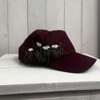 Vyšívaná kšiltovka #015 – vínová - čtvrtý obrázek z galerie