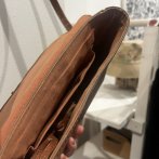 Kožená kabelka – Zlatá - čtvrtý obrázek z galerie