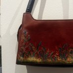 Kožená kabelka – Modrá - třetí obrázek z galerie